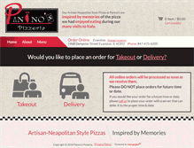 Tablet Screenshot of evanston.paninospizzeria.com